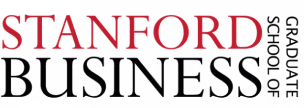 Red Stanford University wordmark logo on black background.